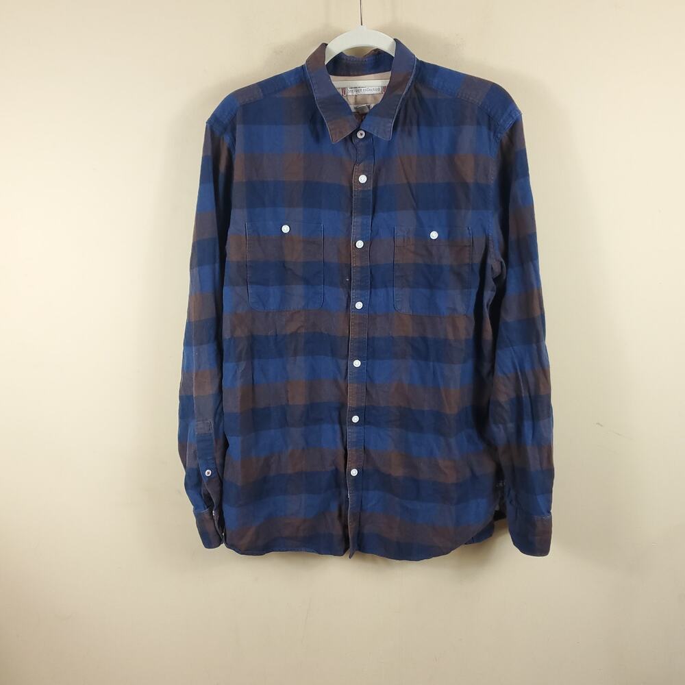 Banana Republic Plaid Tailored Slim Fit Button-up Shirt Size L